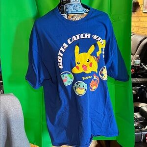 Pokemon Blue T-Shirt with Pikachu and Friends
